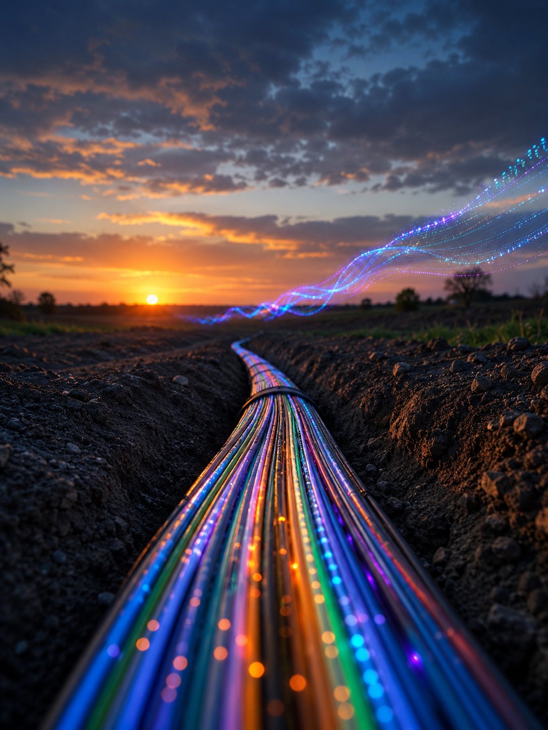 Illustration for fibre internet service